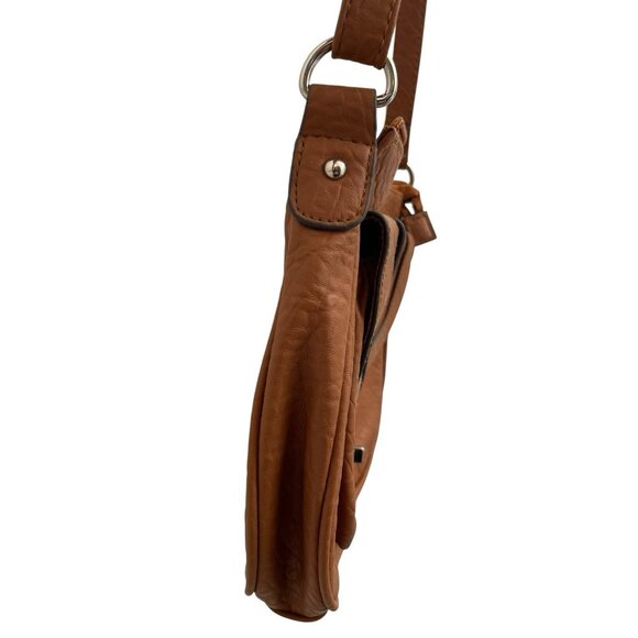 Rosetti Crossbody Shoulder Handbag Faux Leather Cognac Brown Purse - Picture 6 of 13